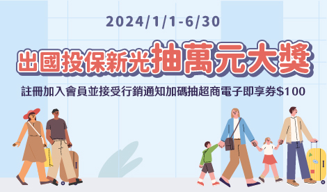 出國保新光 抽萬元大獎